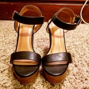 Charlotte Russe Black Wedges